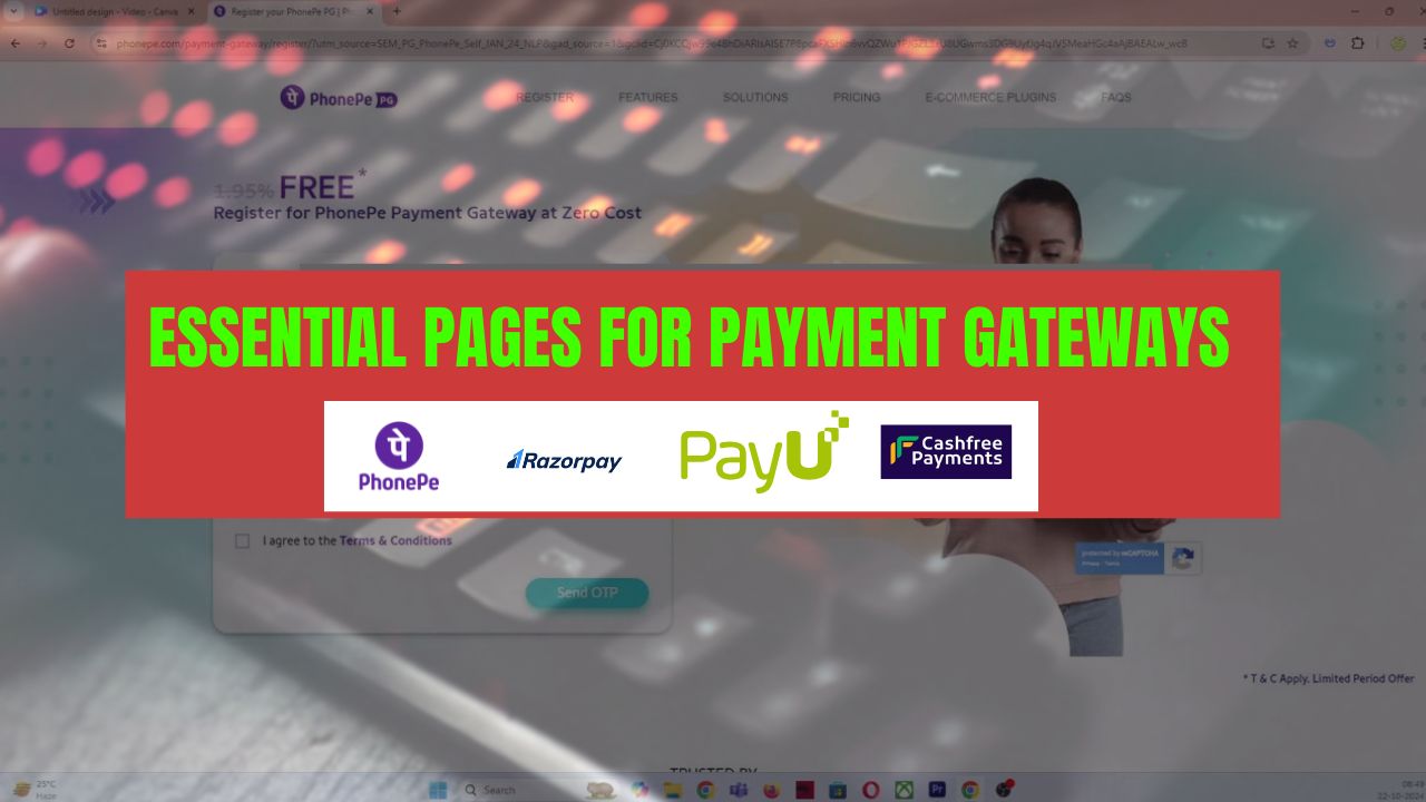 Essential Pages for Payment Gateways